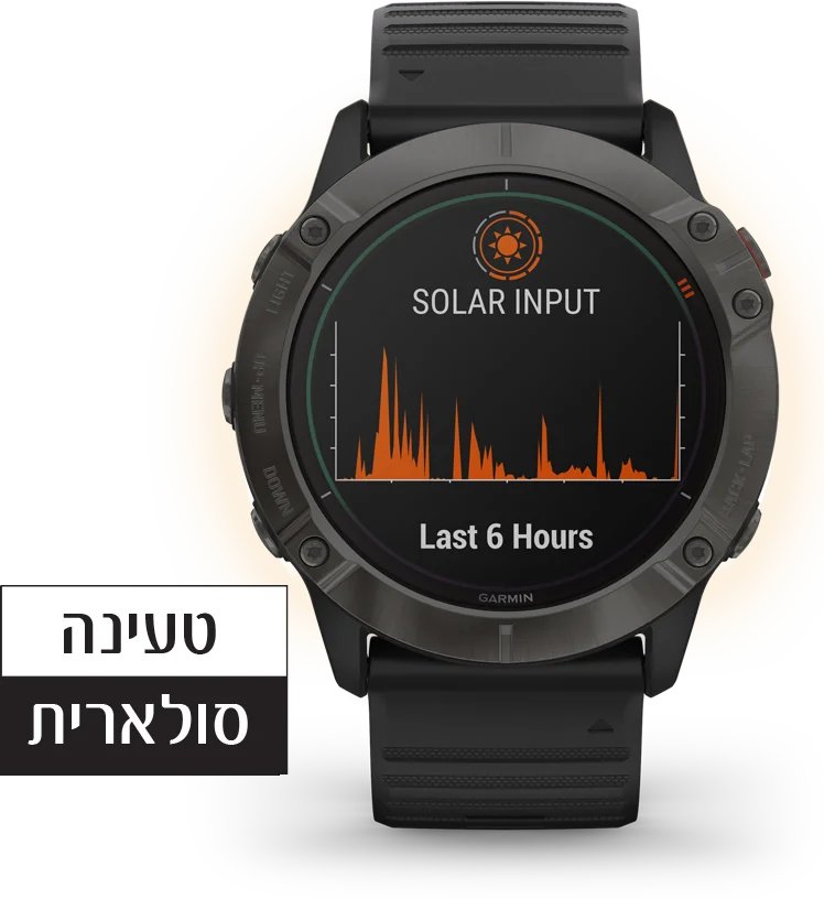 שעון טריאתלון גרמין fenix 6X – Pro Solar Edition